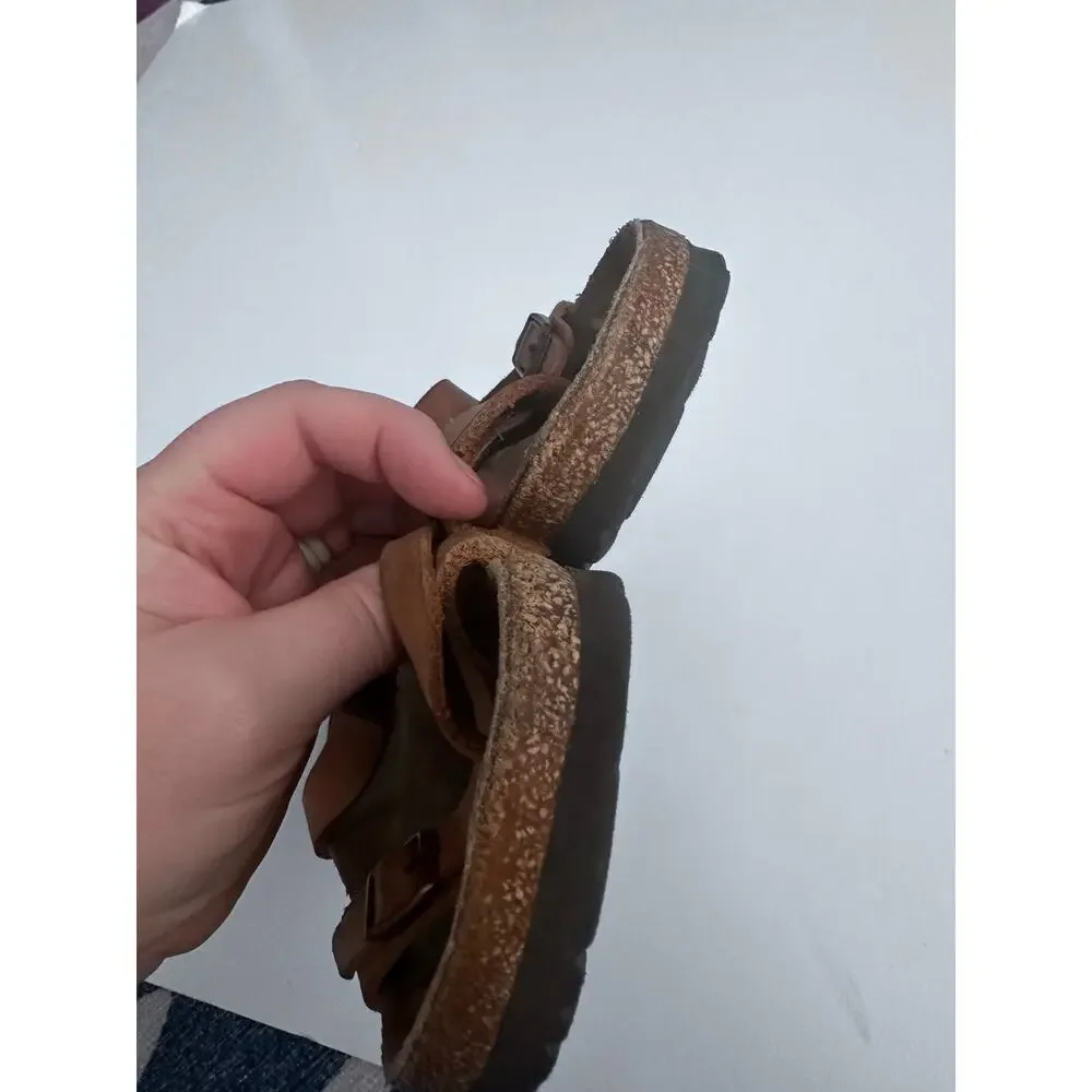 Birkenstock Yara Distressed Leather Sandal - Size 38 - Picture 7 of 8